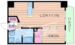 M:COURT関大前【8階】の間取り