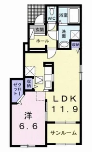ベレット花水木【1階】の間取り