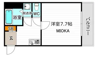 ラシーヌ山坂【2階】の間取り