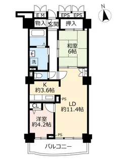 URアーバンラフレ星ヶ丘【12階】の間取り