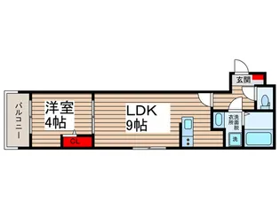 ルートピア豊四季【1階】の間取り