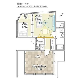 Platanus幡ヶ谷【4階】の間取り
