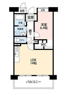 公社賃貸SMALIO 春日出【8階】の間取り