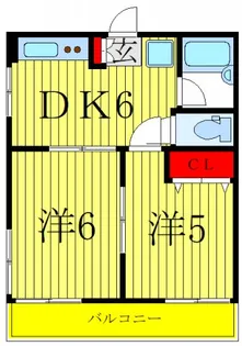 イーストハウスII【2階】の間取り