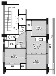 ビレッジハウス大嶺2号棟【5階】の間取り