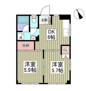 ヴィラ手児奈【1階】の間取り