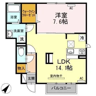 グランシャリオ【1階】の間取り