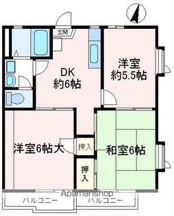 レジデンスアゼリアA棟【2階】の間取り
