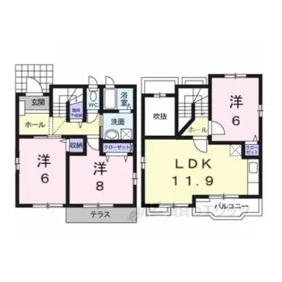 モンパレS-3【1階】の間取り