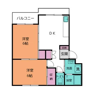 五月第二ハイツ【1階】の間取り
