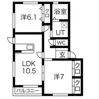 水沢ステーションアベニューG棟【2階】の間取り