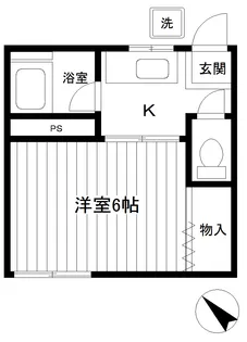 フラッツK【2階】の間取り