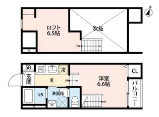 N s series 迎町(エヌズ シリーズ)【2階】の間取り