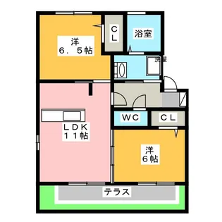パルケ山口B棟【1階】の間取り