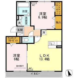 フラン トゥール【3階】の間取り