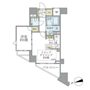 ザ・パークハウス渋谷笹塚【12階】の間取り