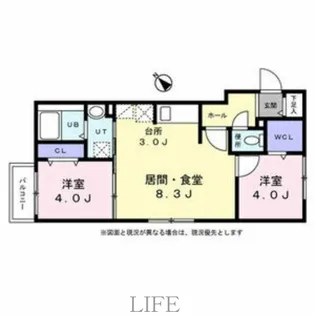 ボアソルテ菊水WEST【3階】の間取り