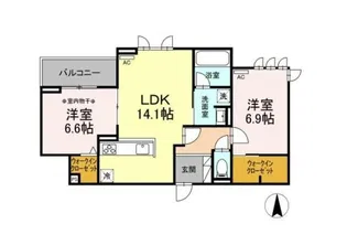 ラフォーレ【2階】の間取り