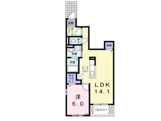 プラシードI【1階】の間取り