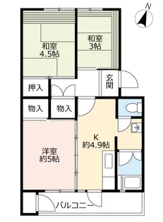 UR星の原【4階】の間取り