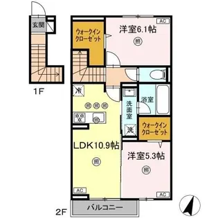 レーベンハイム【2階】の間取り