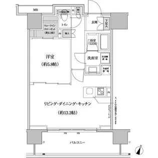 パークハビオ渋谷本町レジデンス【11階】の間取り
