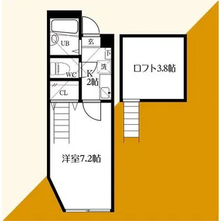 ラシャンス元橋本【2階】の間取り