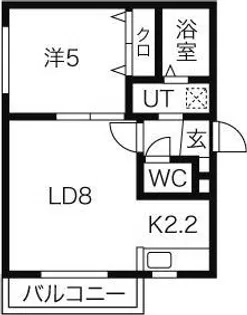 Glycine L・A(グリシーヌエルエー)【2階】の間取り