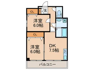 センターハウス【3階】の間取り
