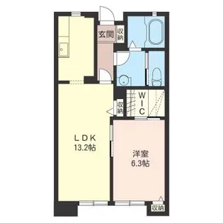 El cielo azul K棟【1階】の間取り