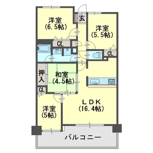 セレッソコート加古川ブライトシティ【6階】の間取り