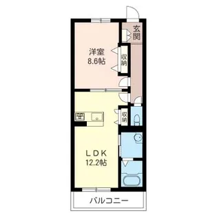 アバンダント港南台【2階】の間取り
