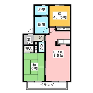 ジュネスI A【2階】の間取り