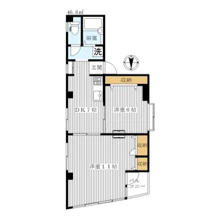 イッセイ池田【4階】の間取り