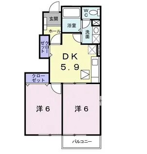 シルクビレッジ・カナダ【1階】の間取り