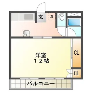 栗真ロイヤルハイツ 西棟【2階】の間取り