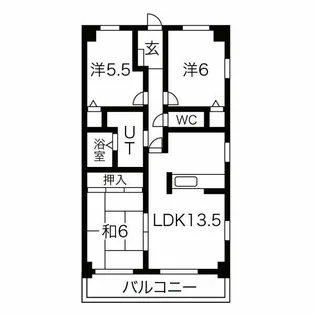 スペリア弥富【4階】の間取り