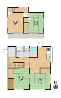茨城県牛久市田宮2【一戸建】の間取り