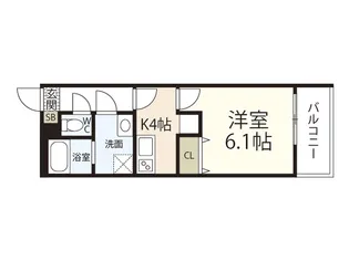 アドバンス中広町【1階】の間取り