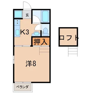 コーポ栃【1階】の間取り