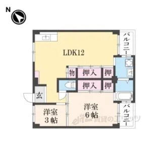 ビレッジハウス見瀬【4階】の間取り