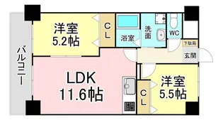 フォレストヴィラ高炉台【8階】の間取り