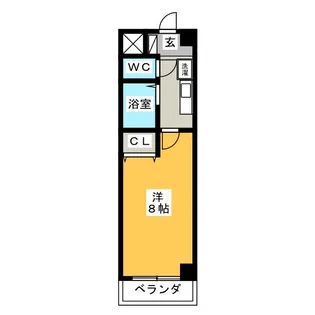 ヒルズかすみ【4階】の間取り