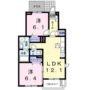 フィオーレ 徳重【1階】の間取り