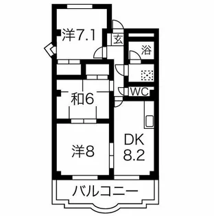 メゾン・ド・サム【2階】の間取り
