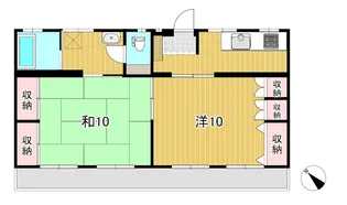 山形アパート1号棟【2階】の間取り