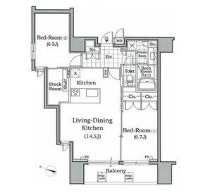 レジディア文京本駒込【12階】の間取り