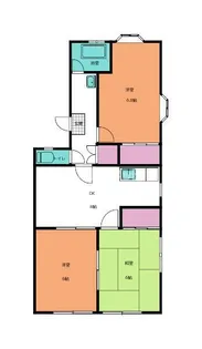 松美第2マンション【1階】の間取り