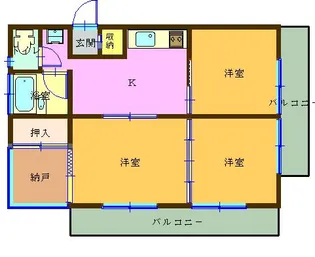 メゾン大手【9階】の間取り