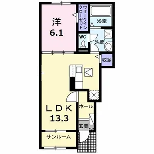 ライラック B【1階】の間取り